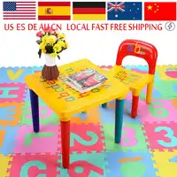 1PC premium Plastic DIY Table and Chair Set With colorful alphabet study table Activity Fun Child Toy