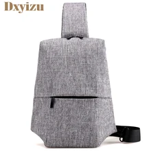 Dxyizu известный бренд нейлон Мужская грудь Сумки модные Crossbody Travel Bag человек сумка мужской Сумки на плечо Повседневное темно-серый