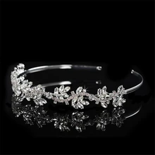 Clear Crystals Rhinestone Hairband Tiara Crown Wedding Headband Bridal Princess Hair Decoration Accessories couronne de mariage