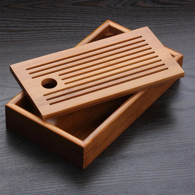 Chinese traditions Bamboo tea tray solid bamboo tea board kung fu tea
