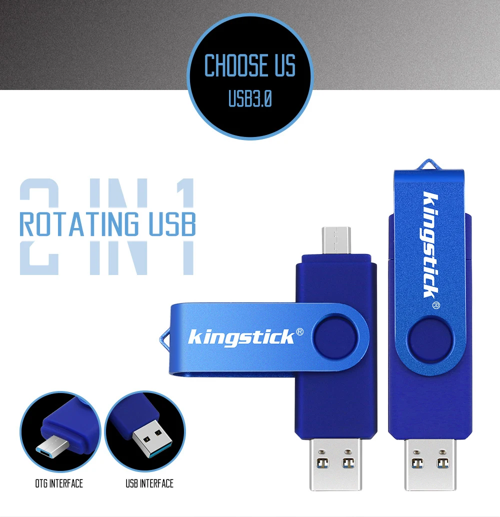 USB 3,0 карта памяти OTG металлический usb флеш-накопитель 16 ГБ 32 ГБ 64 ГБ флеш-накопитель usb Реальная емкость cle usb для телефона Android