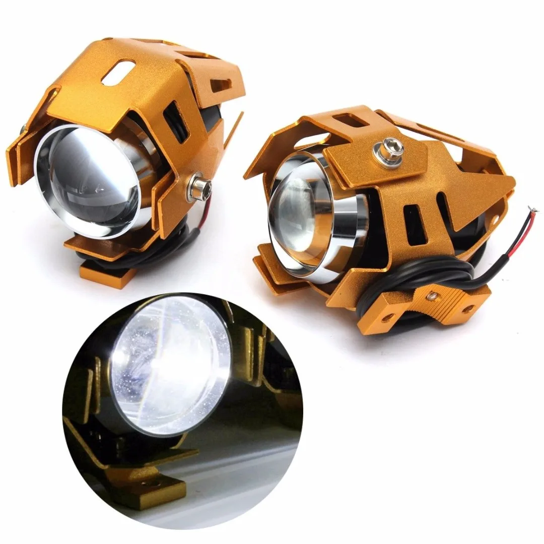 2pcs/set U5 Motorcycle Bike LED Headlight Fog Driving Spot Light Lamp White
