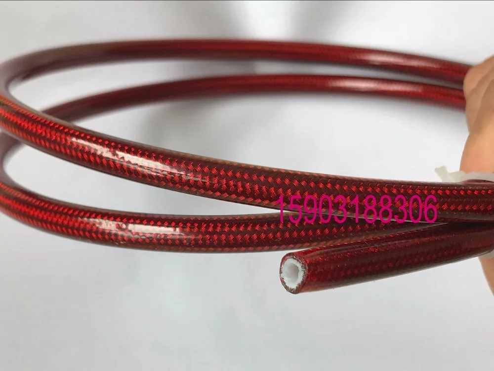 AN3 Automotive motorcycle 1/8" 316 stainless steel wire braided PU coverred PTFE brake line fuel hose line 1M