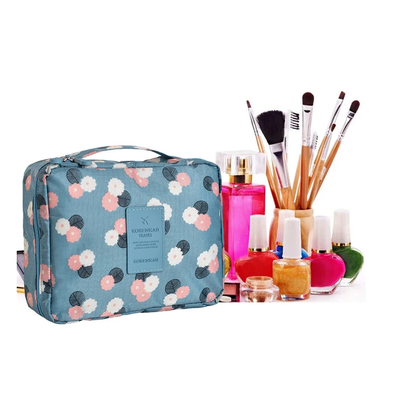 

Multi-color portable Travel Bags cosmetic bag for makeup Wash suit travel Outdoor activities waterproof lattice Oxford cloth bag