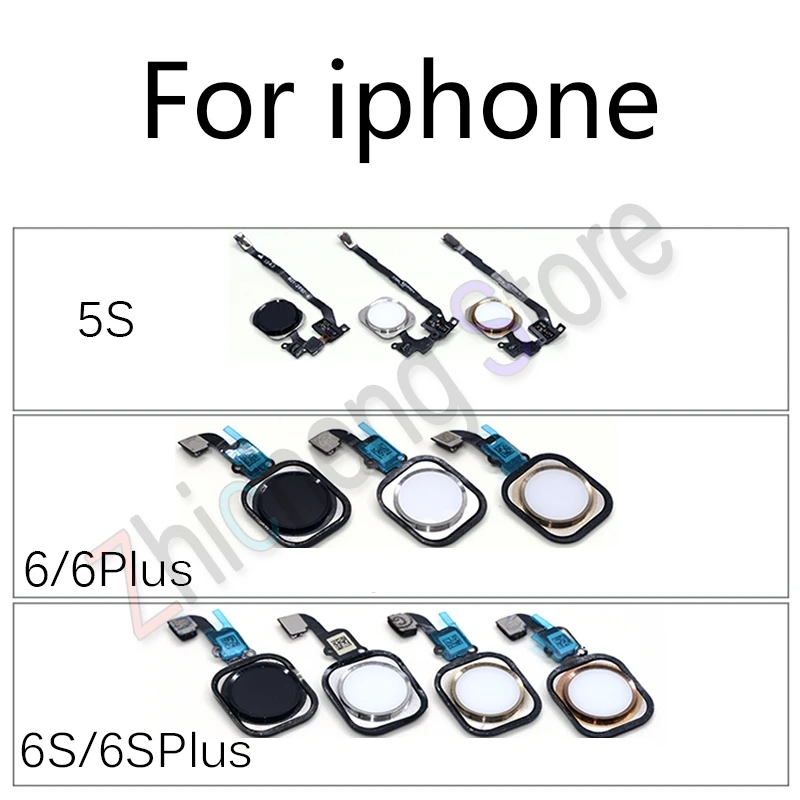 Сменная кнопка для дома с гибким кабелем iPhone 5S SE 6 6s Plus Задняя лента брелок гибкий