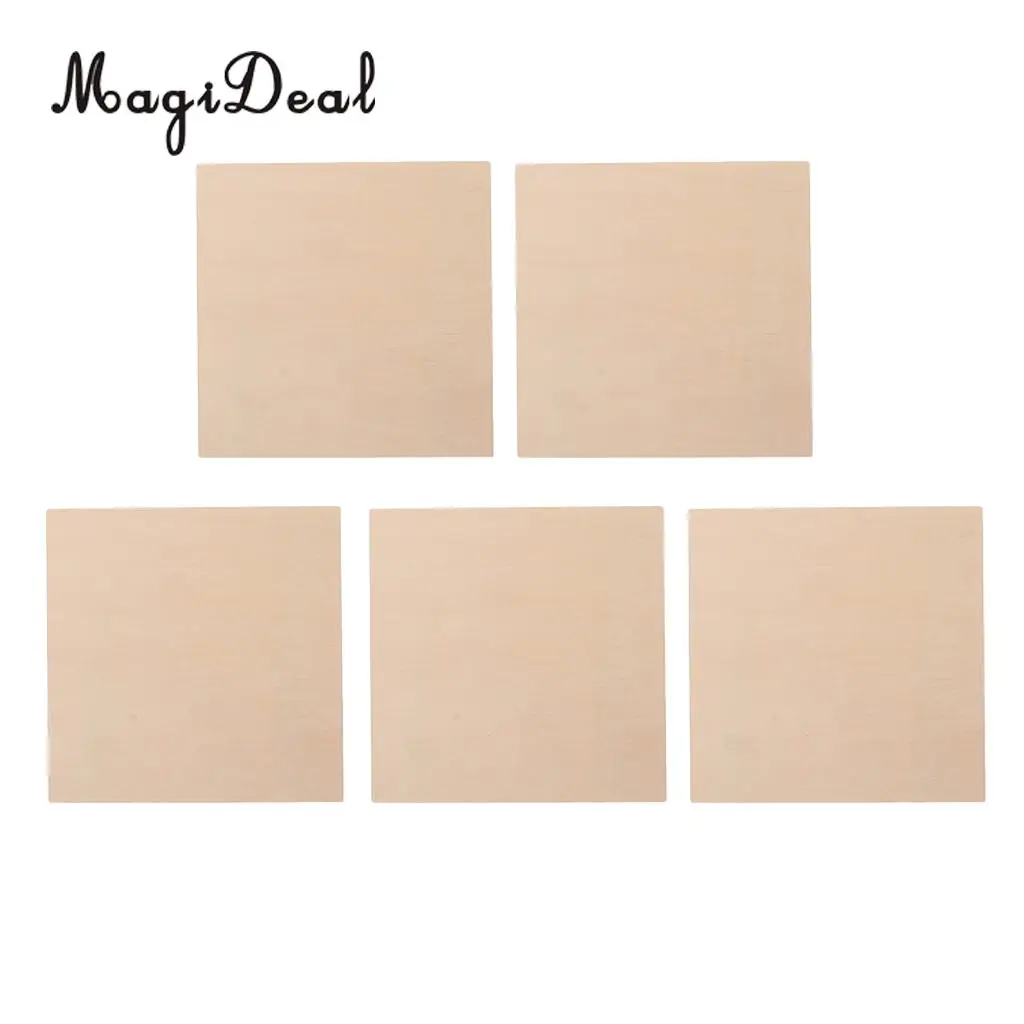 3 Sizes Square / Rectangle MDF Unfinished Wood Pieces Blank Plaque for DIY Woodwork Craft Pyrography Scrapbooking Building Model