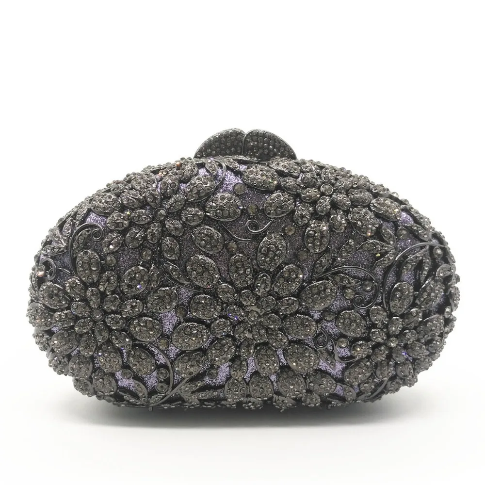 women black/gold Rhinestones Women multi color Evening Bag Lady Beaded