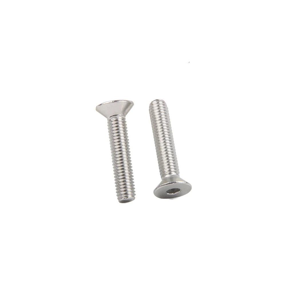 

M3/M4 Flat head countersunk head 304 Stainless Steel Hex Socket Head Cap 100PCS/50PCS Screw Bolts 4mm/5mm/6mm/8mm/10mm/12mm/16mm