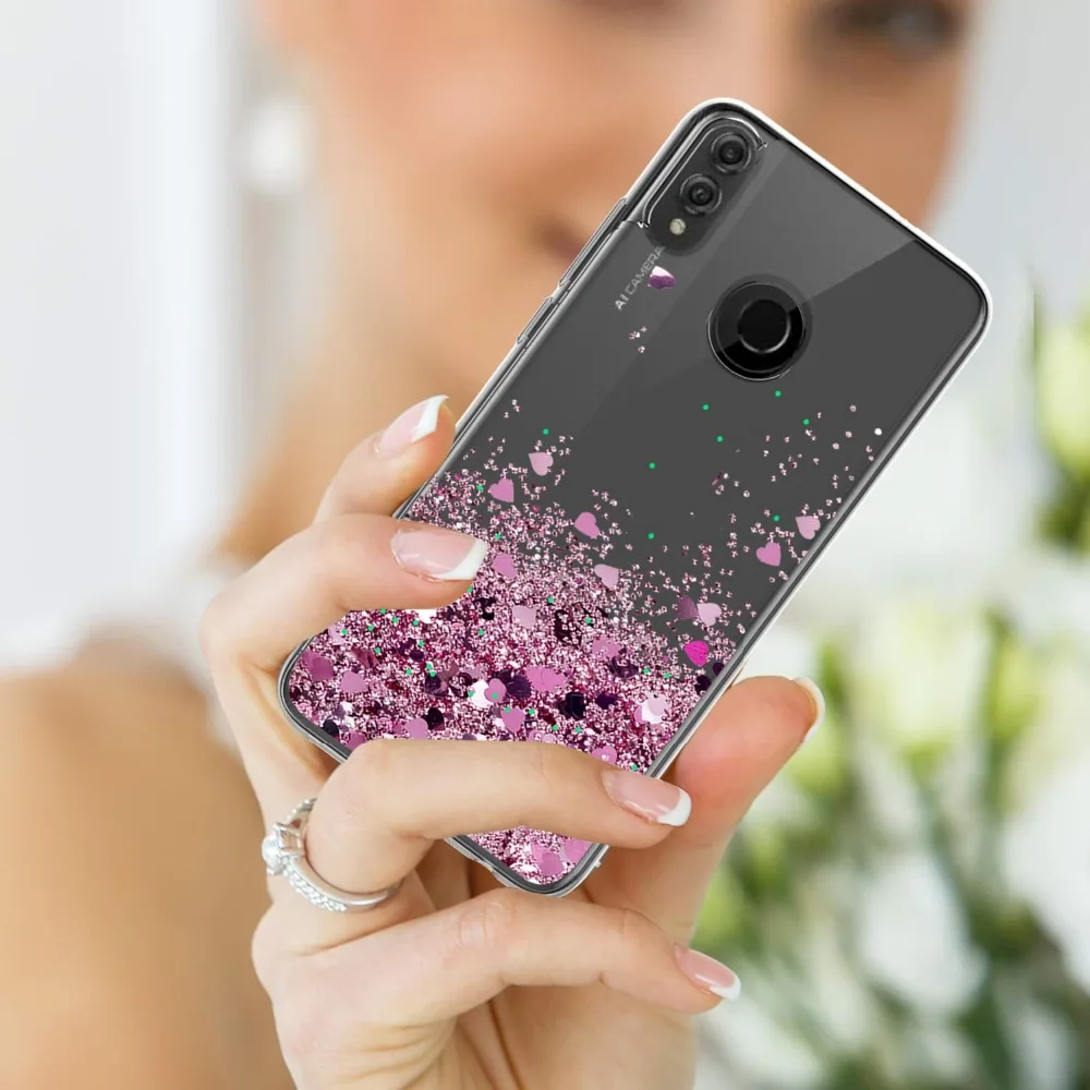 Honor 8X Lite Case Liquid Glitter Case For Huawei honor 8X Coque Huawei honor 8 X Dynamic Quicksand Star TPU Slicone Cover (4)
