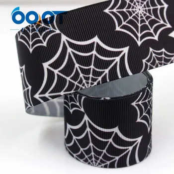 

1-1/2'' 38mm Halloween spider web Printed grosgrain ribbon,10yrds DIY Hair Bow Wedding Festival Home Party Birthday Decorations