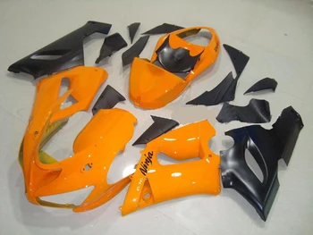 

ABSFairings Orange black 100%NEW fairing kit For NINJA ZX 6R 636 05 06 ZX-6R 05-06 ZX6R 2005 2006 ZX 6R 05 06 100%NEW fairings A
