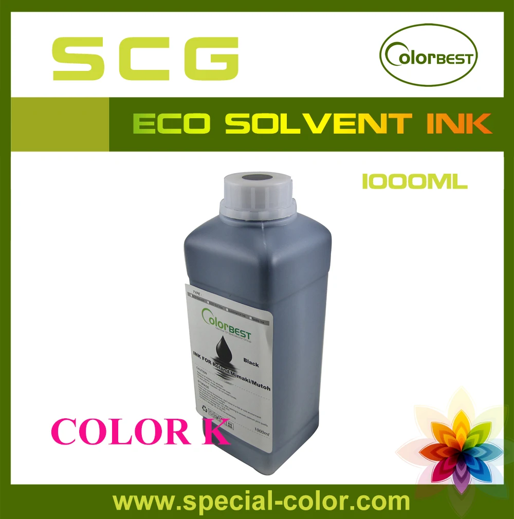 

Top Quality Color BK Inkjet Printing Ink 1000ml Eco Solvent Inks Bulk Ink for DX4/DX5 Printhead