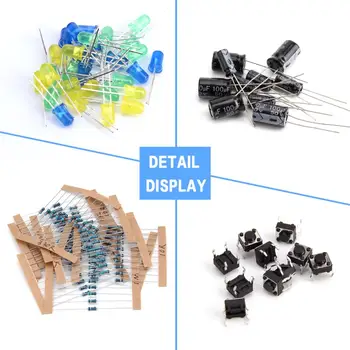 10Set/Lot Electronics Component Basic Starter Kit w/ Precision Potentiometer, buzzer, capacitor compatible for Arduino 4