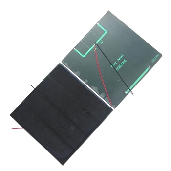 

BUHESHUI 4.5W 6V Solar Cell Monocrystalline Solar Panel Module With Cable DIY Solar Charger For 3.7V Battery 165*165MM NEW Epoxy