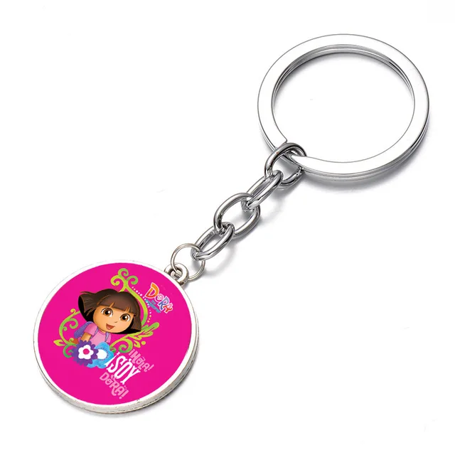 SIAN Cute Dora & Monkey Boots Keychain Dora The Explore Cartoon Pendant