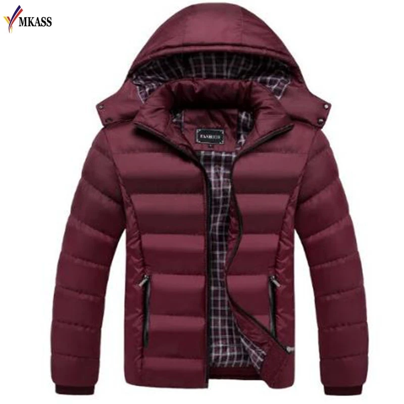 New Arrival Casual Slim Cotton With Hooded Mens Winter Parkas Casaco Masculino Warm Winter Jacket Men Coat Big Size M-4XL