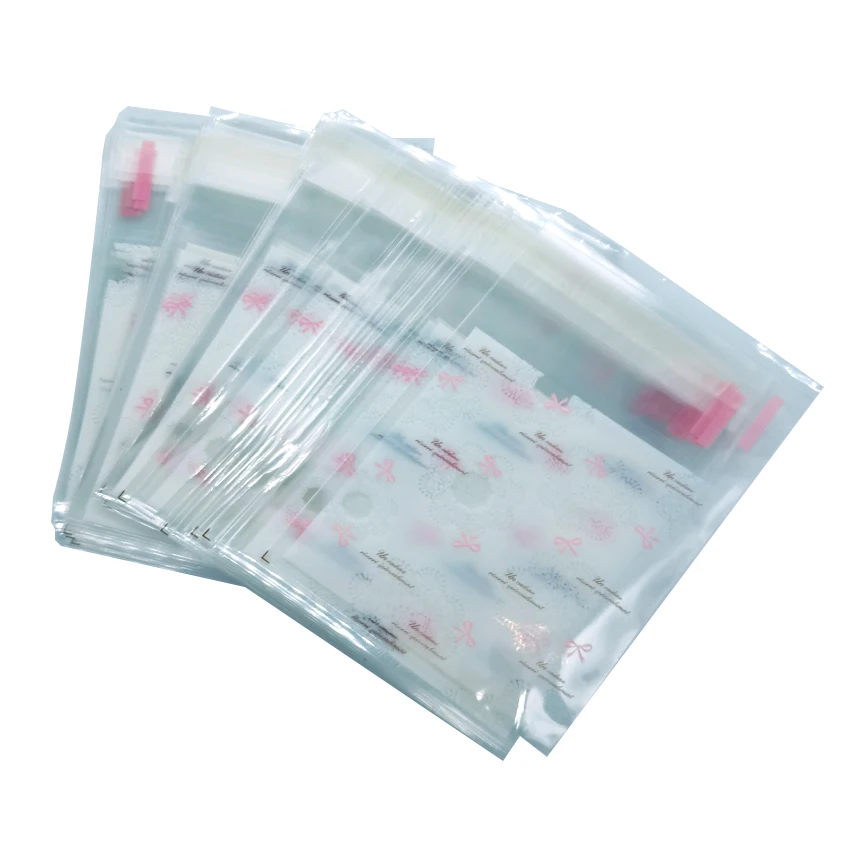 100 шт./лот 4 стиля 7x7 см в виде серии пластиковые пакеты для продуктов самозапечатывающийся сумки печенье сумка-конверт вечерние и свадебные