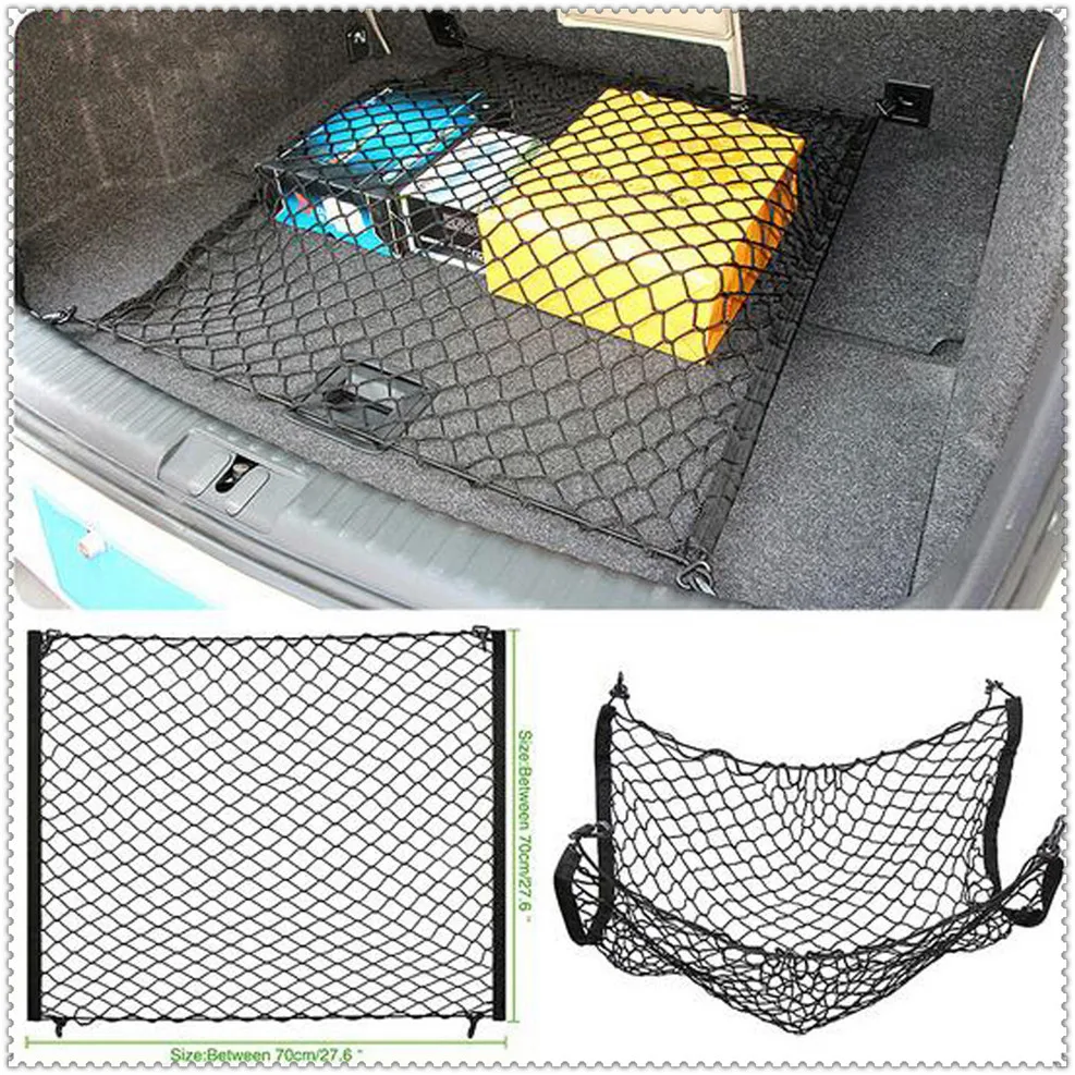 

Car Mesh Elastic Nylon Cargo Trunk Storage Luggage Net for Ford Focus MK2 MK3 MK4 kuga Escape Fiesta Ecosport Mondeo Fusion