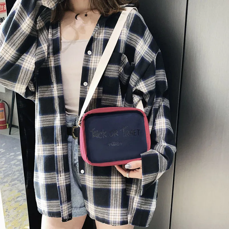 

Women Canvas Shoulder Messenger Bag Crossbody Bag Square Cute Travel Bags LXX9