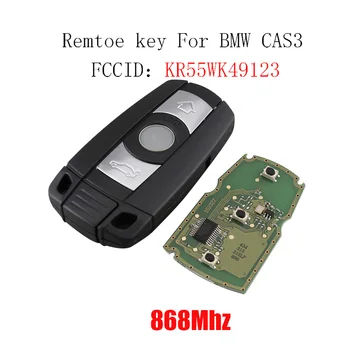 

3 Buttons 868Mhz Remtoe Key for BMW CAS3 System for 1/3/5/7 Series X5 X6 Z4 2002-2012 KR55WK49123 PCF7945 Chip Original Car Key