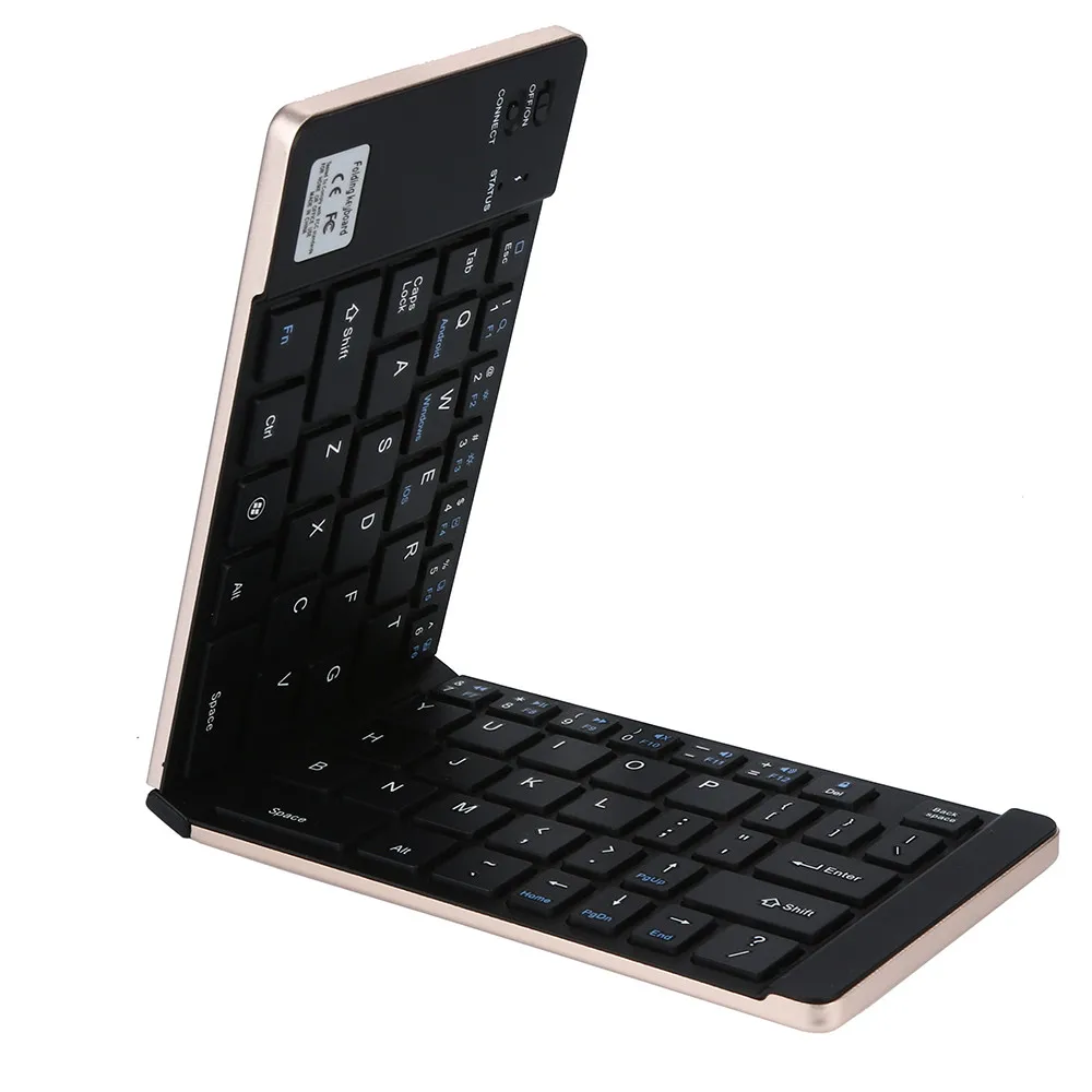 

Portable Folding Keyboard Ultra Slim Wireless Bluetooth Foldable Keyboard for IOS Android Windows Pocket Size#G4