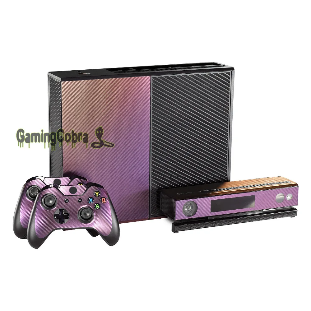 

Purple and Gold Chameleon Protective Vinyl Skins for Xbox One Console Controller