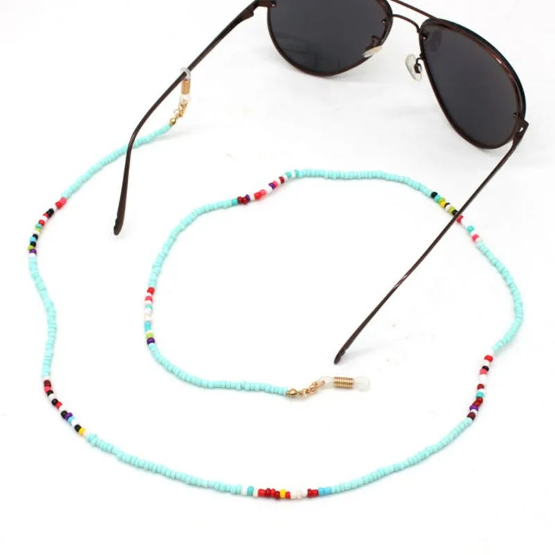 Fashion Reading Glasses Chain for Women Metal Sunglasses Cords Beaded Eyeglass Lanyard Hold Straps Eyewear Retainer