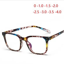 Винтажные рисовые гвозди TR90 женские мужские очки для близорукости 1,56 асферические линзы квадратные очки по рецепту 0~-400
