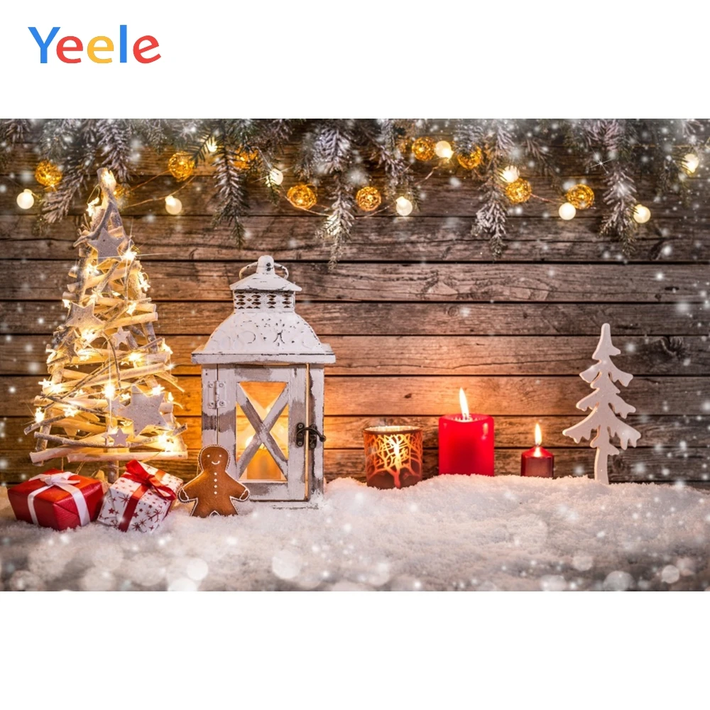 Yeele Рождественская елка Снежная лампа подарки деревянная доска фотосессия Детские фотографии фоны для фотографий фоны для фотостудии