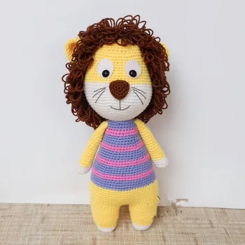 

crochet toy amigurumi doll lion rattle model number SCA002