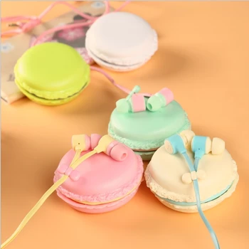 

New arrival earphone Cute 3.5mm in Ear earphone music earphone with Macaroon Ear buds