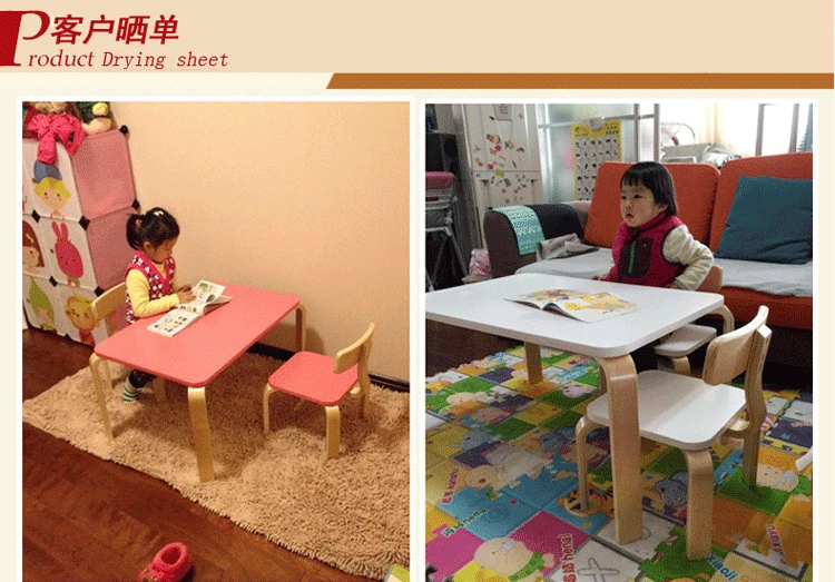 Детские мебельные гарнитуры комплект детской мебели Рабочий стол из массива дерева+ 2 стула наборы детский стул и стол для учебы минималистичный 70*50*50 см