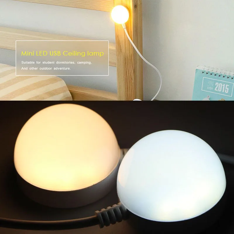 

Ne New Mini Atmosphere USB LED Table Lights Camping Book Desk Reading Ceiling Lamp For Notebook PC 1.5 M Switch Cable --