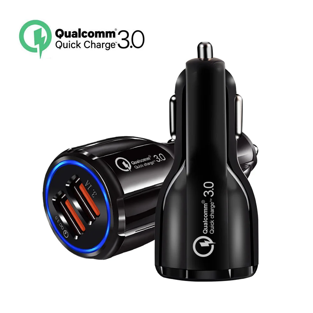 Быстрое Автомобильное зарядное устройство QC 3 0 2 Быстрый зарядный кабель для samsung