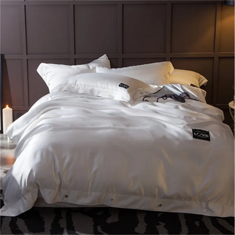

Pure cotton monochromatic 4pcs adult bedding 1pcs quilt cover/1pcs bed sheet/2pcs pillowcase free shipping