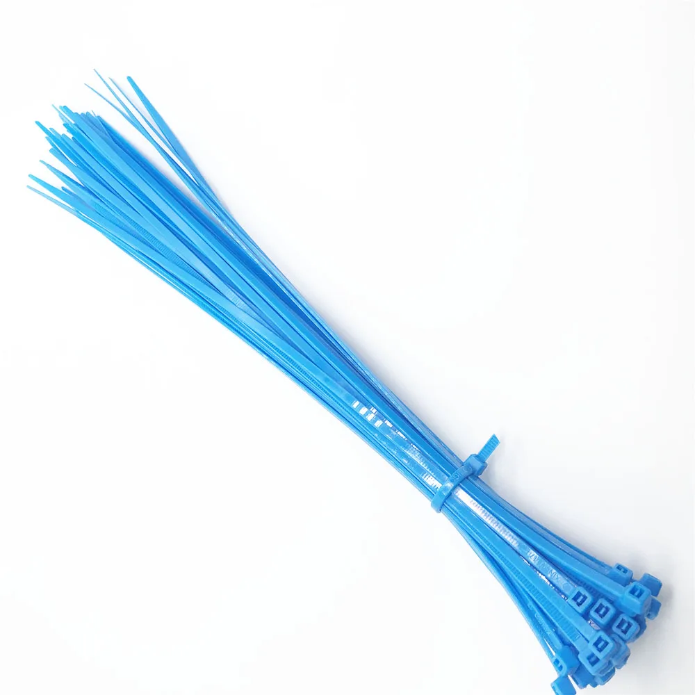 Xingo 4,8x350 мм самоблокирующиеся Нейлоновые кабельные стяжки на молнии 100 шт пластиковый цветной кабель на молнии галстук UL Rohs Утвержденный петля обертывание Связки - Цвет: blue
