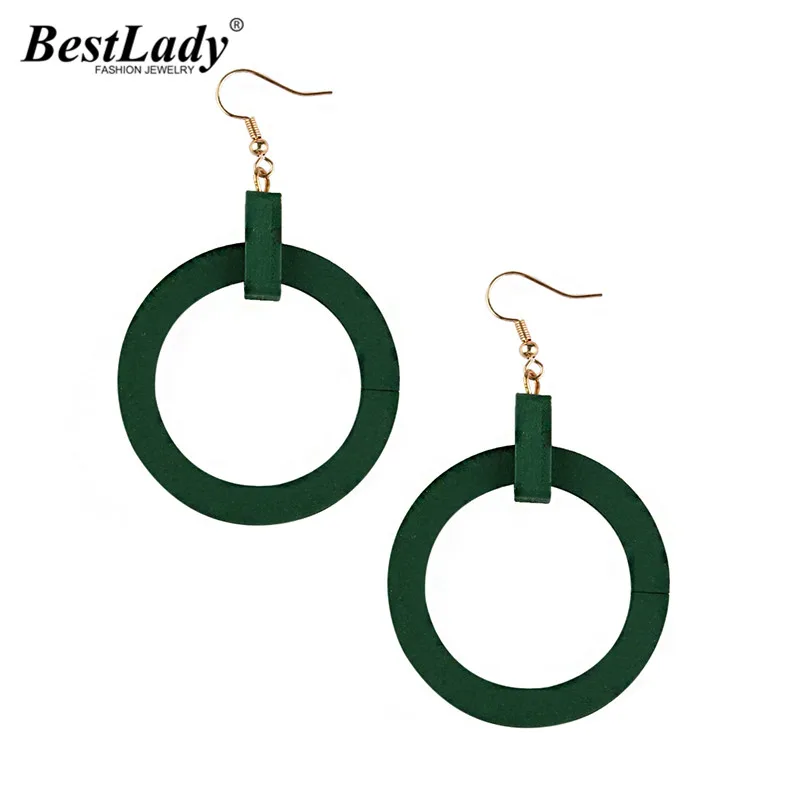 

Best lady Round Drop Dangle Earrings For Women Hot Sale Fashion Design Statement Pendant Earring Wholesale Trendy Girl Gifts