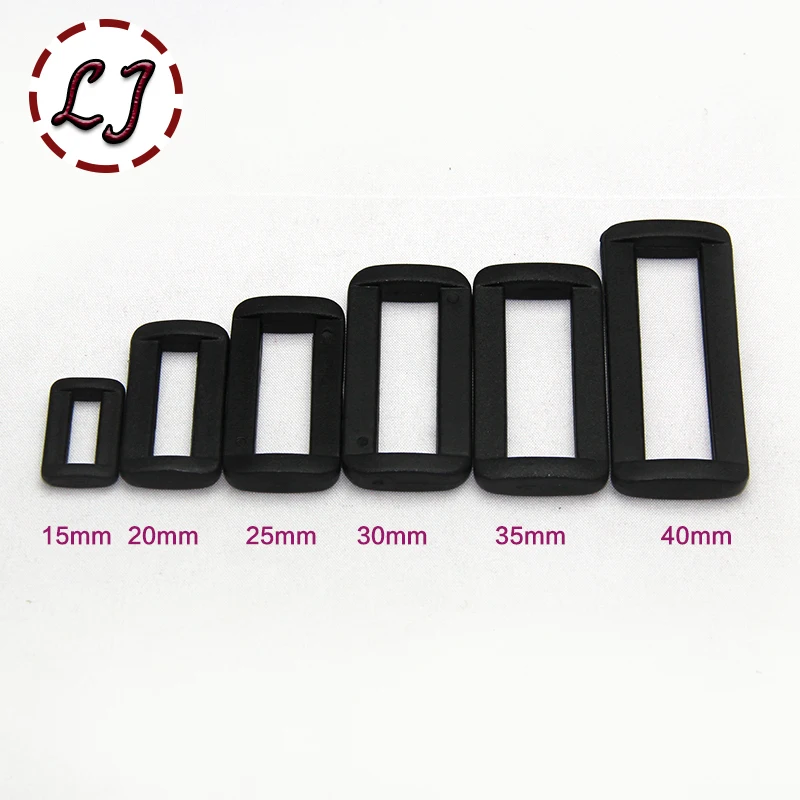 

20pcs/lot 1'' 1-1/2" 2'' Plastic Black Loops Looploc Buckles Square Rectangle Backpack Straps luggage Bags backpack buckles