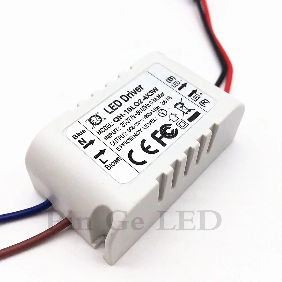 

2 Pieces Isolation 10W AC85-277V LED Driver 2-4x3W 600mA DC6-13V LED Power Supply Constant Current Ceiling Lamp Free Shipping
