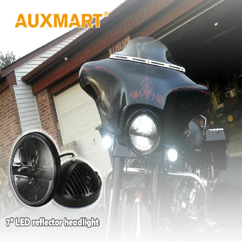 Auxmart 7 дюймовый круглый светодиодный налобный фонарь с уплотнением 40 Вт 2100LM IP67