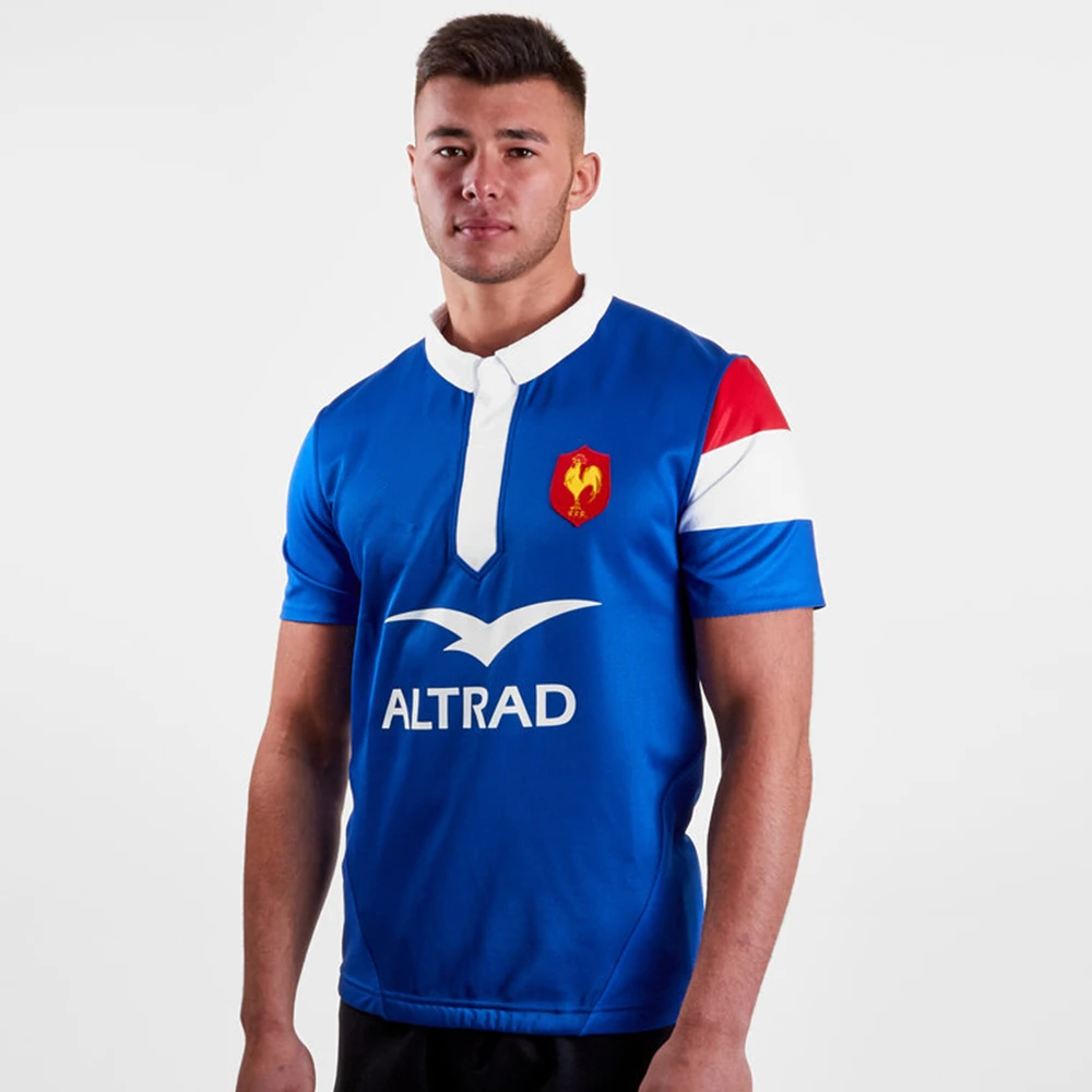 مخصص اسم و لكم رقم 2019 فرنسا المنزل المناوب قميص لرياضة الرجبي قميص كرة قدم أمريكية مصنوع من الصوف فرنسا قميص الدوري جيرسي ملابس كاجوال s-3xl