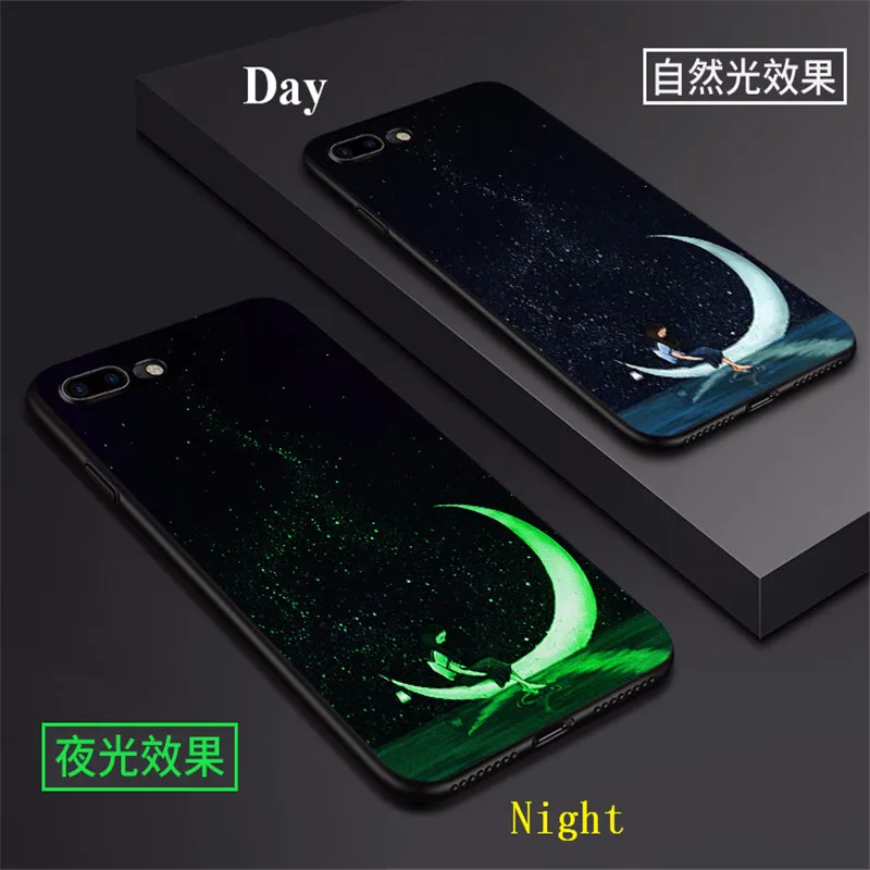 Светящийся чехол для iphone 7 8 Plus X светящийся с рисунком 6 s S чехол|Бамперы| |