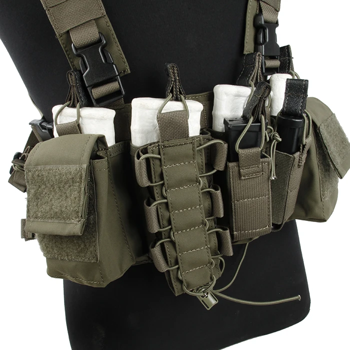 TMC Cordura Ranger Зеленый D-Mittsu Грудь Rig военный тактический снаряжение грудь снаряжение жилет(SKU051014