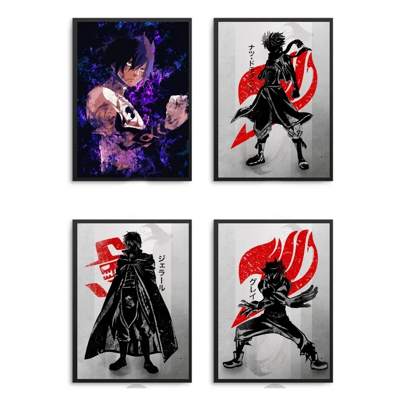 Fairy Tail Canvas Painting Wall Art Print Modern Poster Wall Pictures