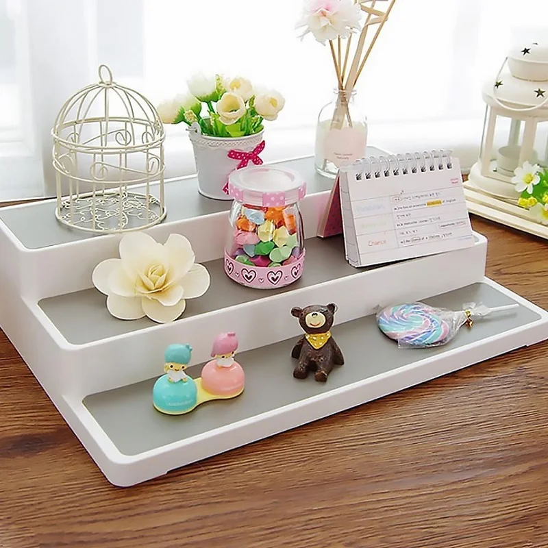 3 طبقات تخزين الرف متعددة الوظائف المطبخ زجاجة توابل صعدت المتدرج الرف رف توابل سطح المكتب التخزين المنظم أداة