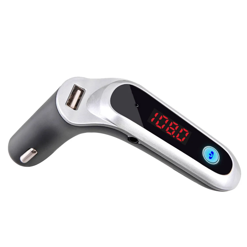 USB TF Card Support Charger Wireless Bluetooth Car Kit LCD Hands-Free FM Transmitter MP3 Music Player Mobile Phones Tablets