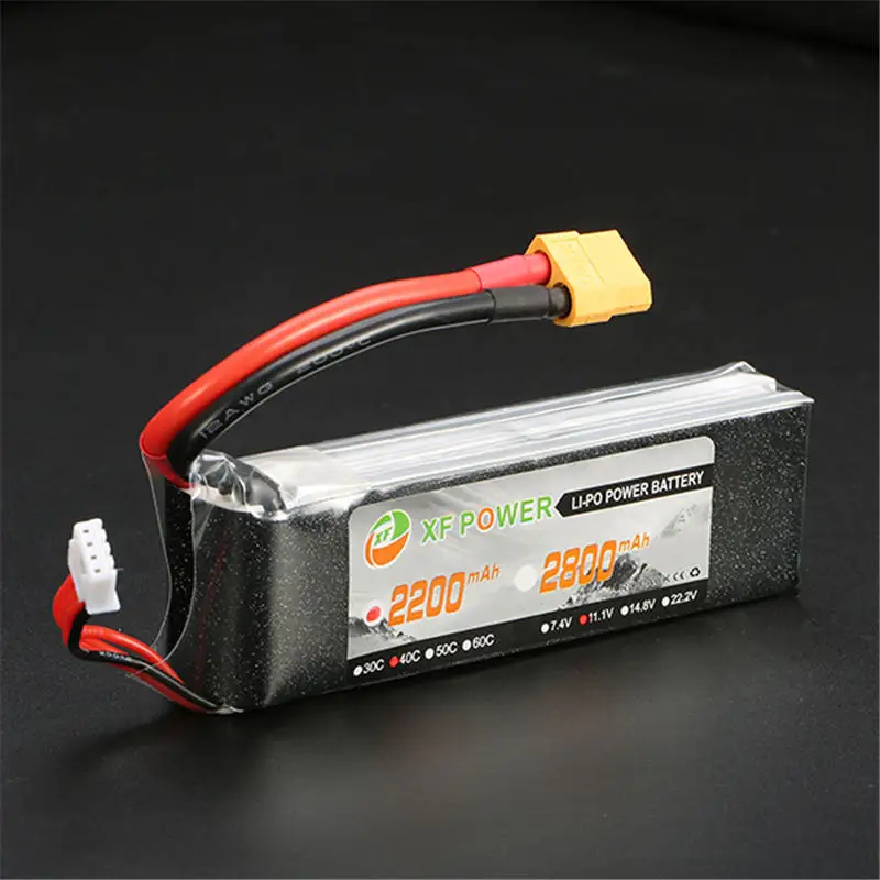 

New Arrival XF Power 11.1V 2200mah 3S 40C Lipo Battery XT60 Plug For RC Quadcopter Multicopter Helicopter Spare Parts