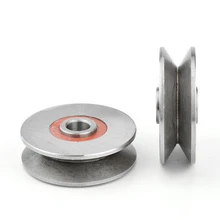 Ângulo de 60 graus do revestimento do v profundo furo 8mm, diâmetro 40mm, rolo de portão deslizante de 12mm de espessura/polia/rodas. 2 pçs/lote