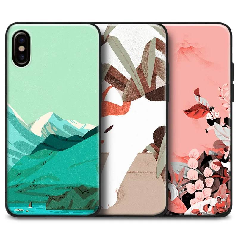 

Aesthetics Chic Funart Soft Silicone Phone Case Cover Shell For Apple iPhone 5 Se 5s 6 6s 6Plus 6sPlus 7 8 7Plus 8Plus X
