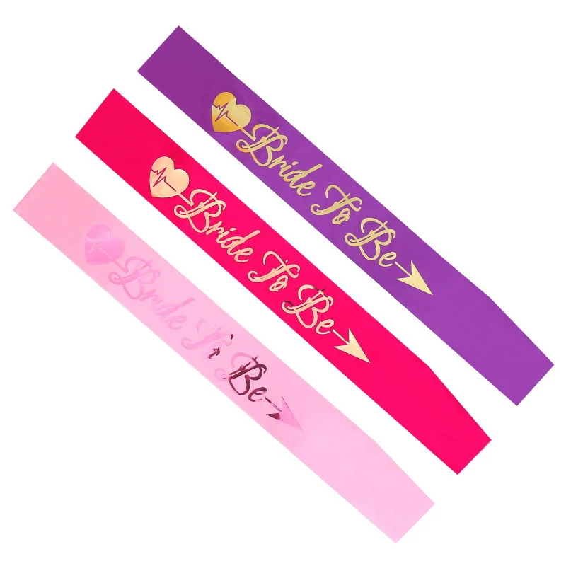 Hen Party Bride to Be Sash with Heart Hen Party Sash for Bachelor Party Wedding Bridal Shower Pink White with Gold Letter HW64 (16)